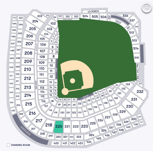 A map of Chicago's Wrigley Field.